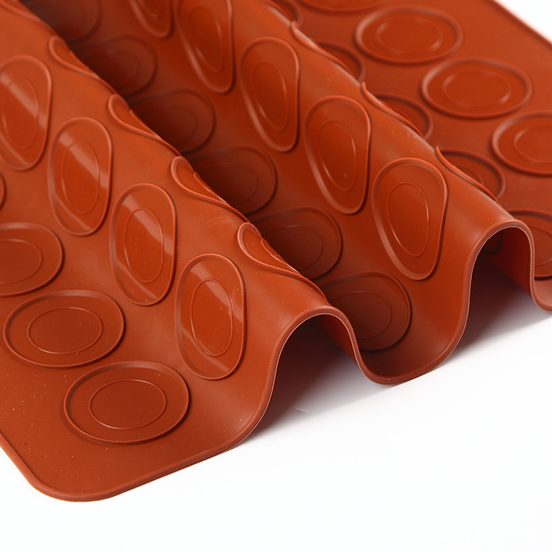 Silicone Baking Mat Macaron Silica Gel Pad 48-Hole round Macaron Pad Cutting Board Heat Insulation High Temperature Resistance Silica Gel Pad
