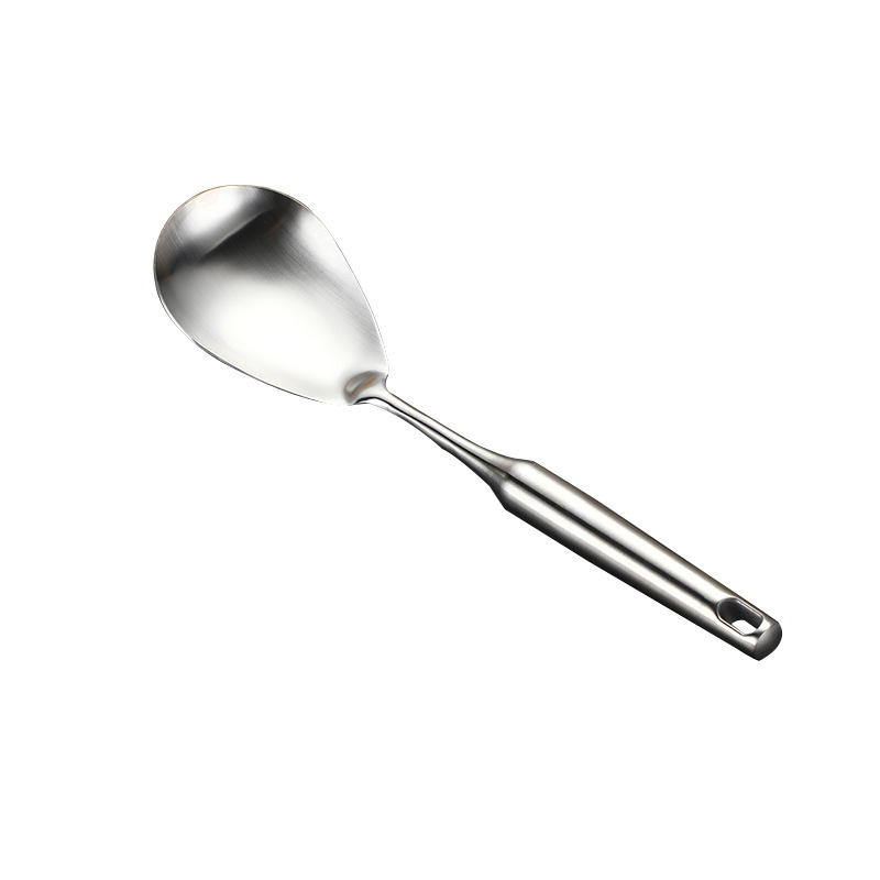 Factory Direct Supply Stainless Steel Insulated Handle All-Steel Kitchenware Set Spatula and Soup Spoon Kitchen Supplies Wholesale