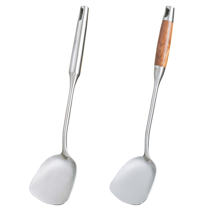 Rosewood Spatula Spoon Colander 304 Stainless Steel Spatula Spoon Thick Spatula Spatula Spatula 7-Piece Home Use Set