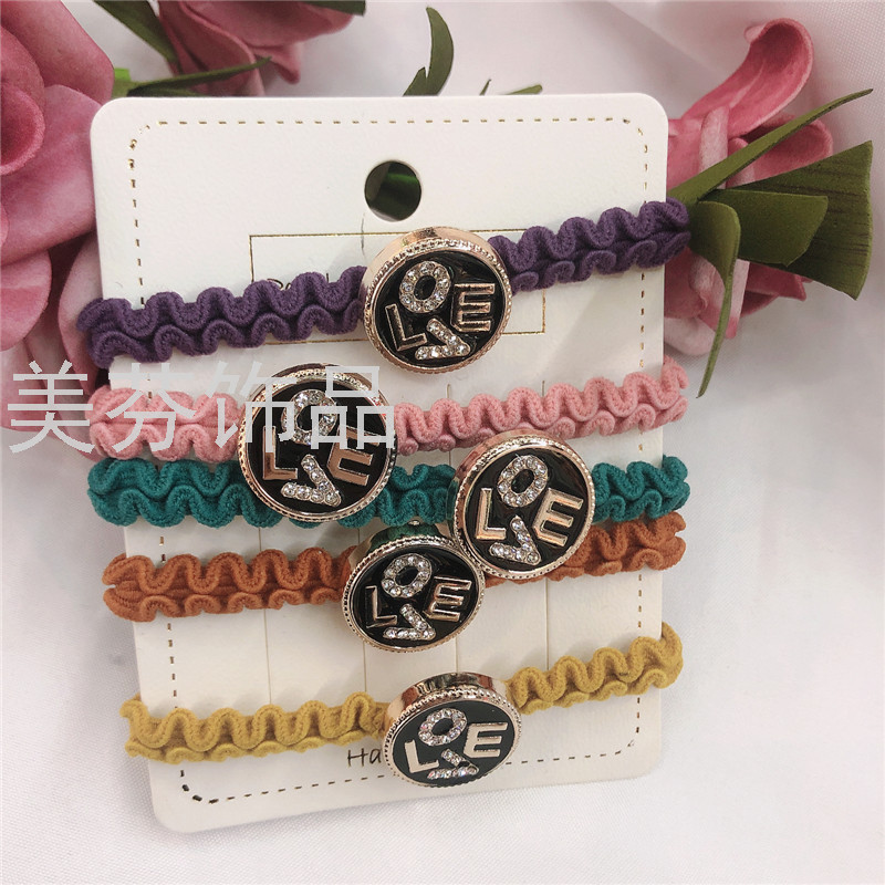 Korean Style Hair Rope Korean Hair Accessories Flat Wave Rubber Band Hairband for TyingupHairHairRope Head Accessories