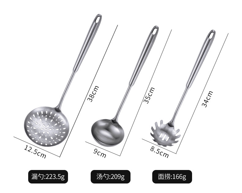 Household Kitchen 304 Shovel Five-Piece Kitchen Ware Set Stainless Steel Spatula Cooking Ladel Complete Cookware Set Household Kitchen 304 Shovel Five-Piece Kitchen Ware Set Stainless Steel Spatula Cooking Ladel Complete Cookware Set