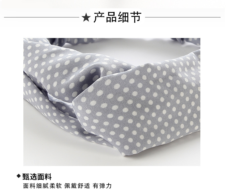Hot-selling Korean version of the classic fresh small dot hair band Joker Wave dot printing middle fork hair band Spot wholesale Hot-selling Korean version of the classic fresh small dot hair band Joker Wave dot printing middle fork hair band Spot wholesale