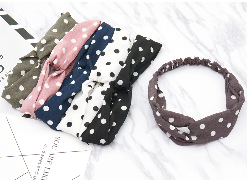 Korean version of hot art wave point headwear accessories fashion bath makeup hair band manufacturers wholesale