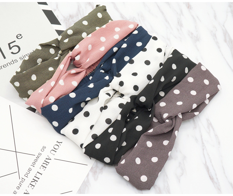 Korean version of hot art wave point headwear accessories fashion bath makeup hair band manufacturers wholesale