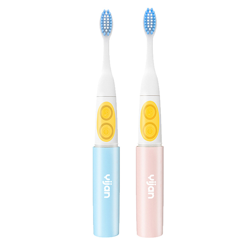 Best-Seller on Douyin Yijan Children&#039;s Electric Toothbrush Music Sound Wave 3-6-12 Years Old Toddler and Baby Soft Hair Love Brushing
