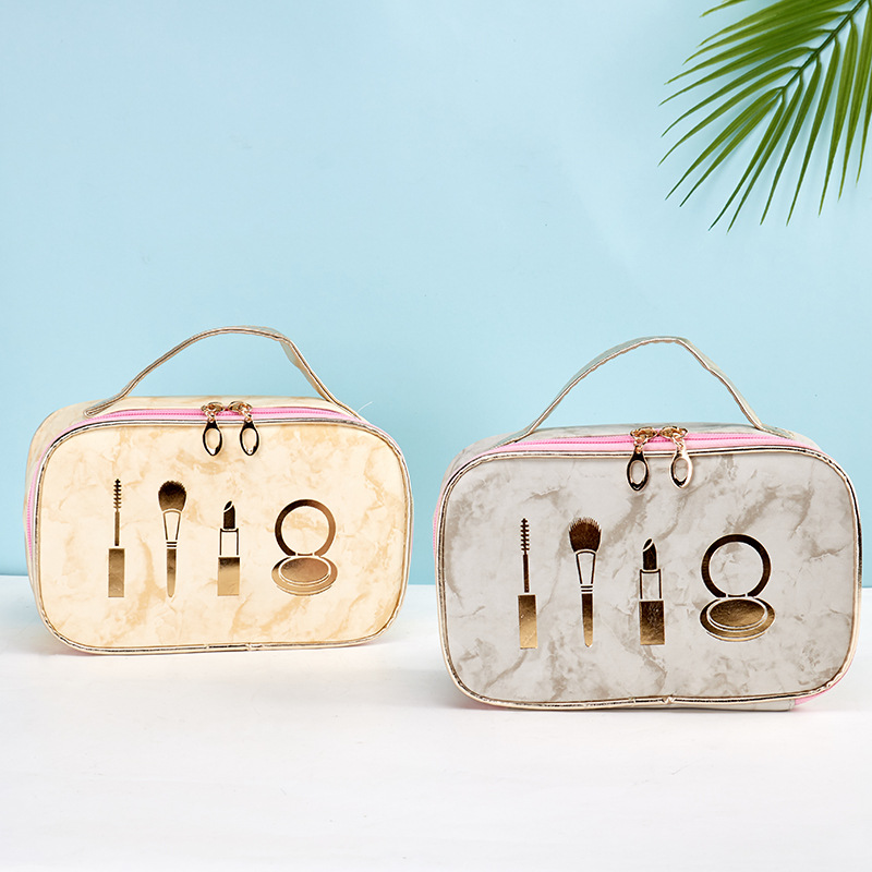Korean Multi-Purpose Cosmetic Bag Convenient Large Capacity Portable Pu Household Outdoor Storage Bag Washing and Makeup Bag Cosmetic Bag Wholesale