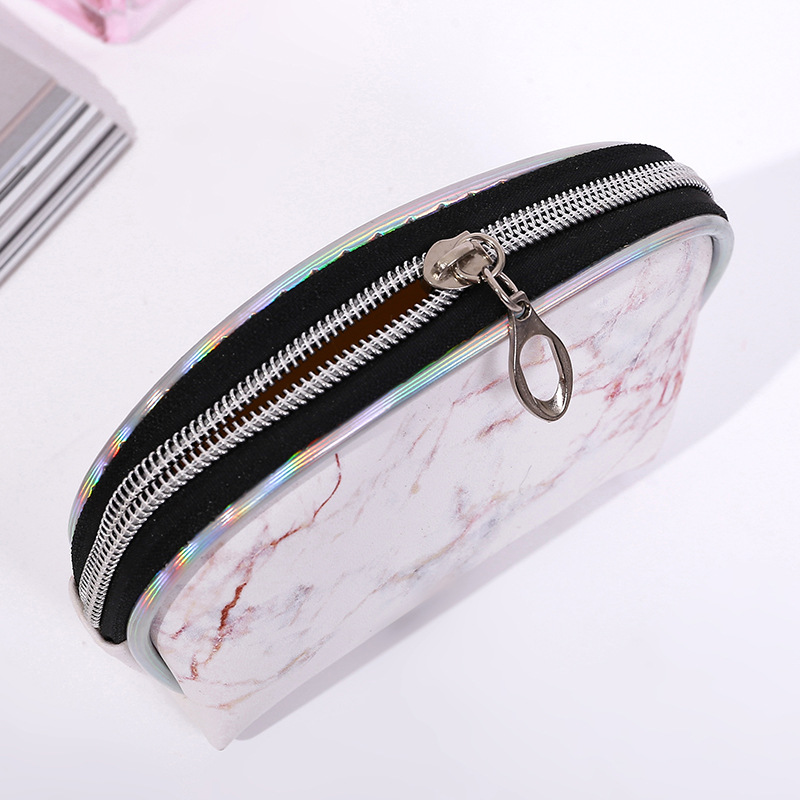 Hot Sale Marble Texture Three-Piece Storage Bag Mother and Child Bag Fashion Transparent Multi-Functional Bag Cosmetic Bag Wholesale