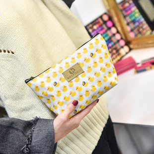 Lazy Cosmetic Bag Women's Large Capacity Travel Travel Portable Ins Style Super Hot Simple Drawstring Waterproof Storage Bag