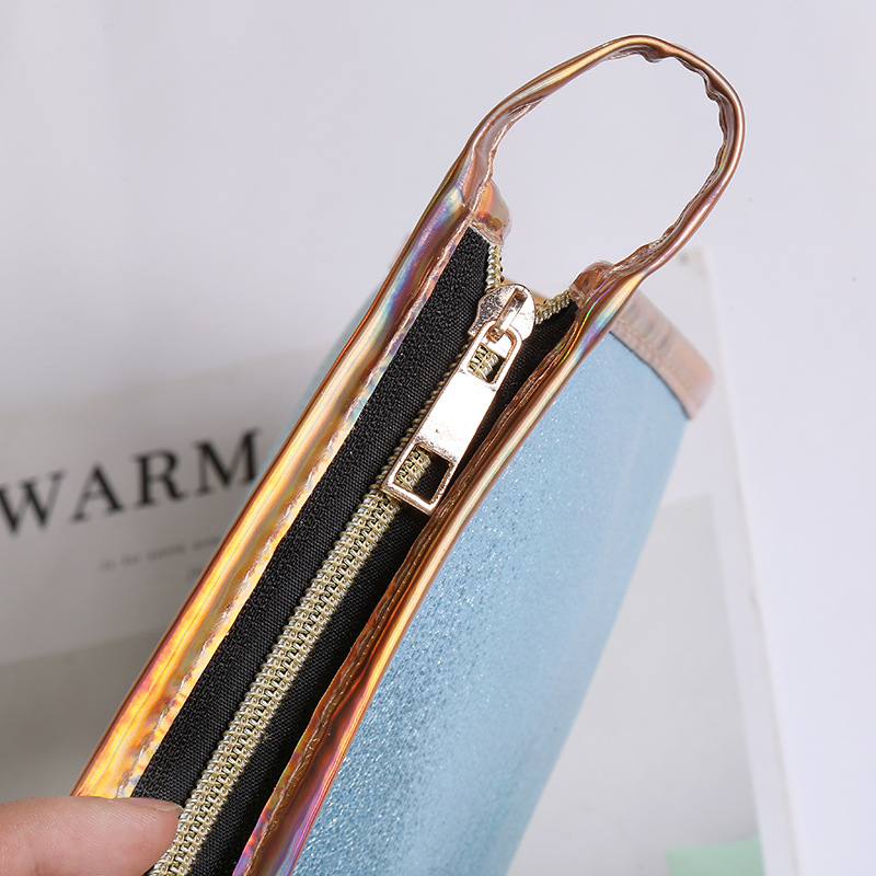 Korean New Women&#039;s Pu Cosmetic Bag Home Creative Butterfly Sequin Storage Bag Factory Bags Custom Wholesale