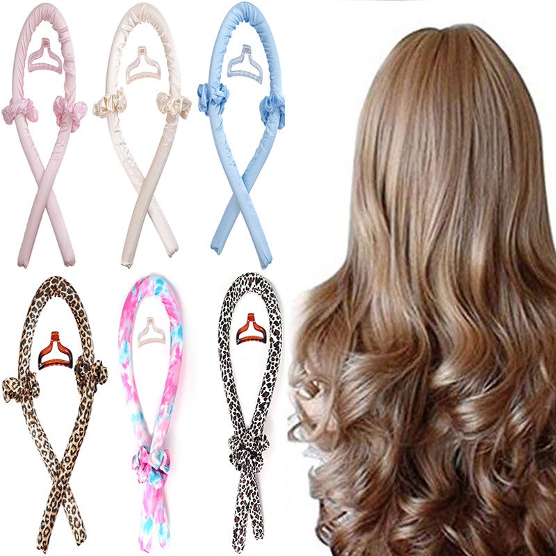 Cross-Border Amazon Hot Sale Foam Hair Curler Lazy Hair Curler No Heat Big Wave Curly Hair Suit in Stock Wholesale