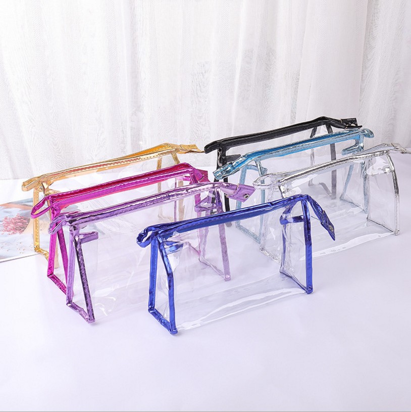 Transparent Briefcase PVC Cosmetic Bag Korean Style Handbag PVC Storage Bag Wash Bag