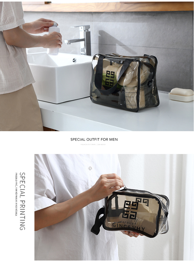 Waterproof PVC Cosmetic Bag Large Capacity Travel Storage Bag PVC Transparent Wash Bag Beach Bag Waterproof PVC Cosmetic Bag Large Capacity Travel Storage Bag PVC Transparent Wash Bag Beach Bag