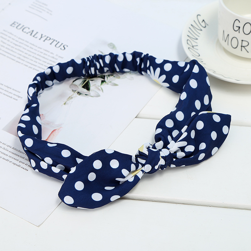 The 2018 summer new hair belt girl&#039;s headdress lovely wave point hair hoop bow-tie fabric jewelry one acting hair