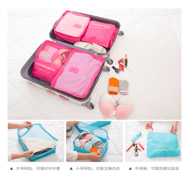 Large Travel Storage 6-Piece Waterproof Clothes Organizing Bag Travel Storage 6-Piece Set Clothing Storage Bag Large Travel Storage 6-Piece Waterproof Clothes Organizing Bag Travel Storage 6-Piece Set Clothing Storage Bag