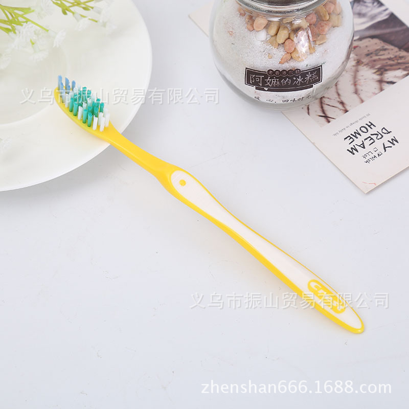 Colorful Rainbow Three Value Pack Clean Durable Wave Bristle Medium Hair Toothbrush