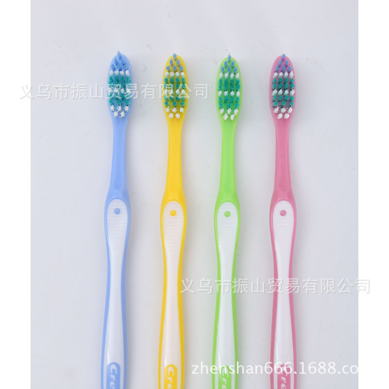 Colorful Rainbow Three Value Pack Clean Durable Wave Bristle Medium Hair Toothbrush