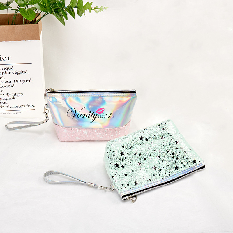 New Laser Lettered Make-up Bag Stitching Storage Bag Easy to Carry Travel Toiletry Bag Buggy Bag Custom Logo New Laser Lettered Make-up Bag Stitching Storage Bag Easy to Carry Travel Toiletry Bag Buggy Bag Custom Logo