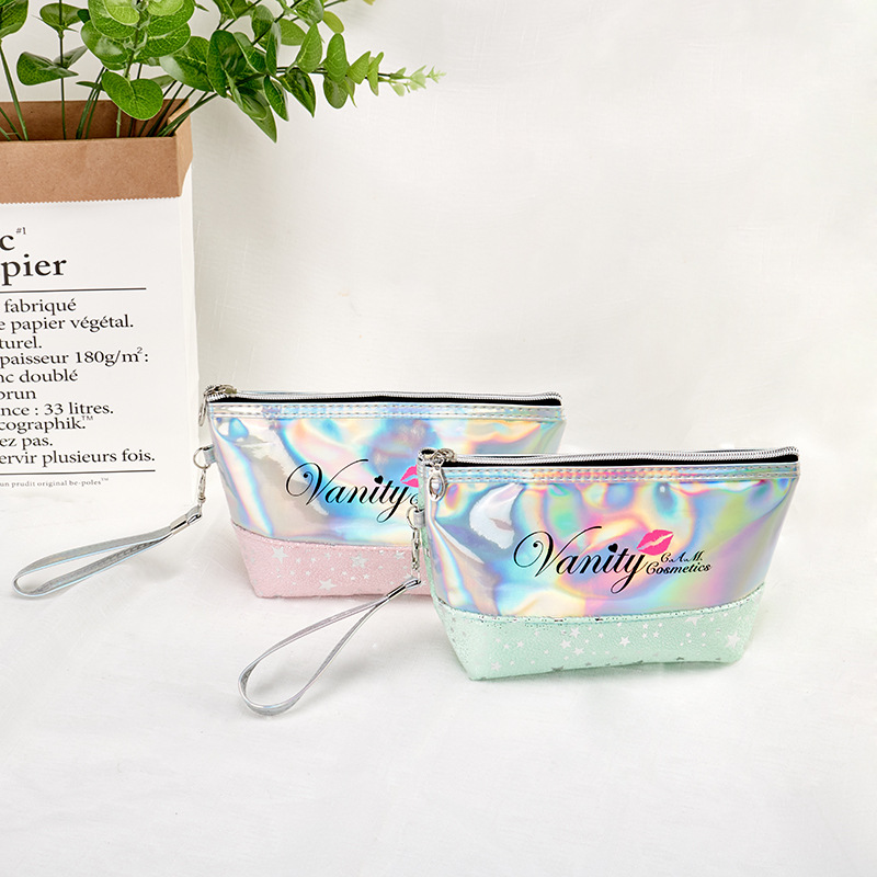 New Laser Lettered Make-up Bag Stitching Storage Bag Easy to Carry Travel Toiletry Bag Buggy Bag Custom Logo New Laser Lettered Make-up Bag Stitching Storage Bag Easy to Carry Travel Toiletry Bag Buggy Bag Custom Logo