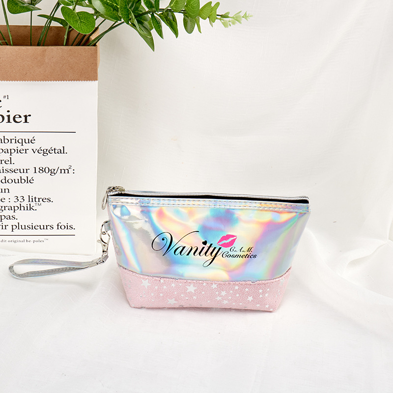 New Laser Lettered Make-up Bag Stitching Storage Bag Easy to Carry Travel Toiletry Bag Buggy Bag Custom Logo New Laser Lettered Make-up Bag Stitching Storage Bag Easy to Carry Travel Toiletry Bag Buggy Bag Custom Logo
