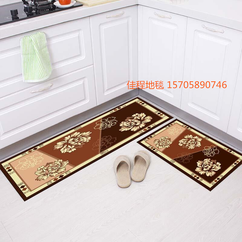 TPR Velvet Printed Kitchen 2-Piece Kitchen Combination Floor Mat Non-Slip Mat HD Printing Pad Kitchen Floor Mat TPR Velvet Printed Kitchen 2-Piece Kitchen Combination Floor Mat Non-Slip Mat HD Printing Pad Kitchen Floor Mat