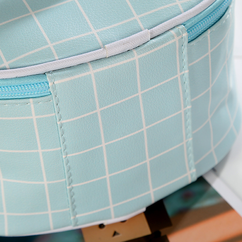 Large Capacity Plaid Simple Cosmetic Bag Amazon Waterproof Toiletries Bag Customizable Portable Travel Printing Storage Bag