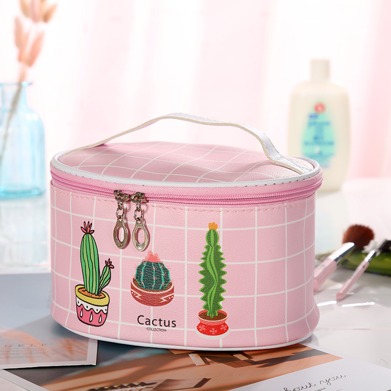 Large Capacity Plaid Simple Cosmetic Bag Amazon Waterproof Toiletries Bag Customizable Portable Travel Printing Storage Bag