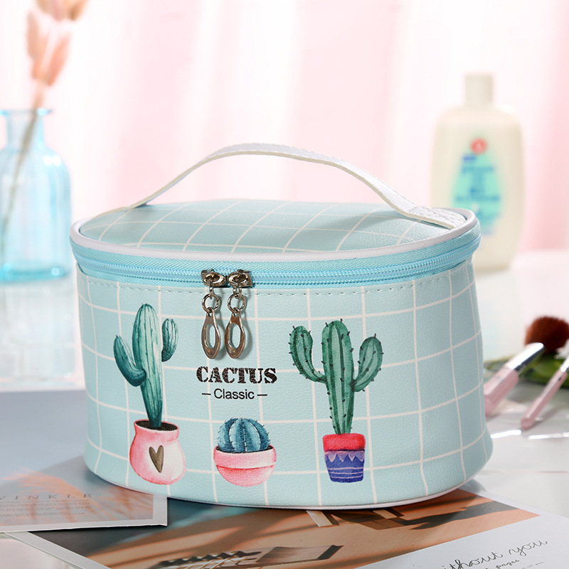 Large Capacity Plaid Simple Cosmetic Bag Amazon Waterproof Toiletries Bag Customizable Portable Travel Printing Storage Bag