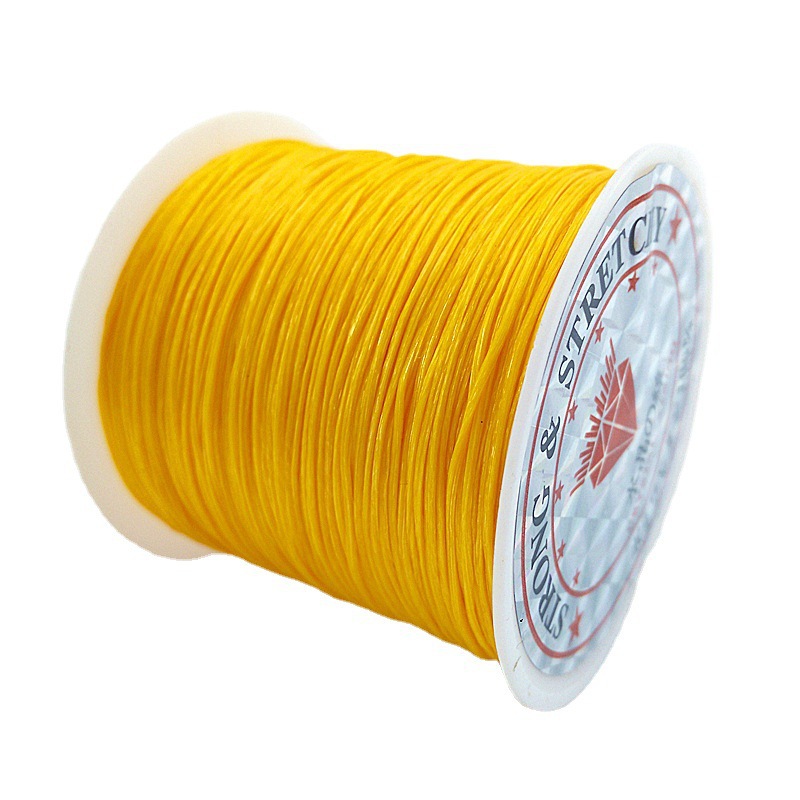 Large Circle Flat Filament Crystal Cable Women&#039;s Beads Elastic String DIY Handmade Red Bracelet Hair Extension Wear-Resistant Beaded Wire