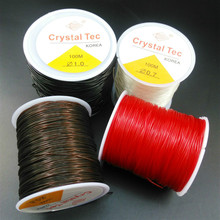 Large Circle Flat Filament Crystal Cable Women's Beads Elastic String DIY Handmade Red Bracelet Hair Extension Wear-Resistant Beaded Wire Large Circle Flat Filament Crystal Cable Women's Beads Elastic String DIY Handmade Red Bracelet Hair Extension Wear-Resistant Beaded Wire