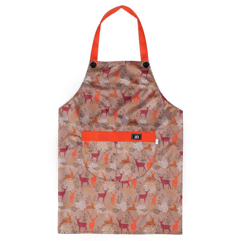 Life blue kitchen cooking waterproof and anti - fouling apron large pocket durable bakery cafe adult men and women