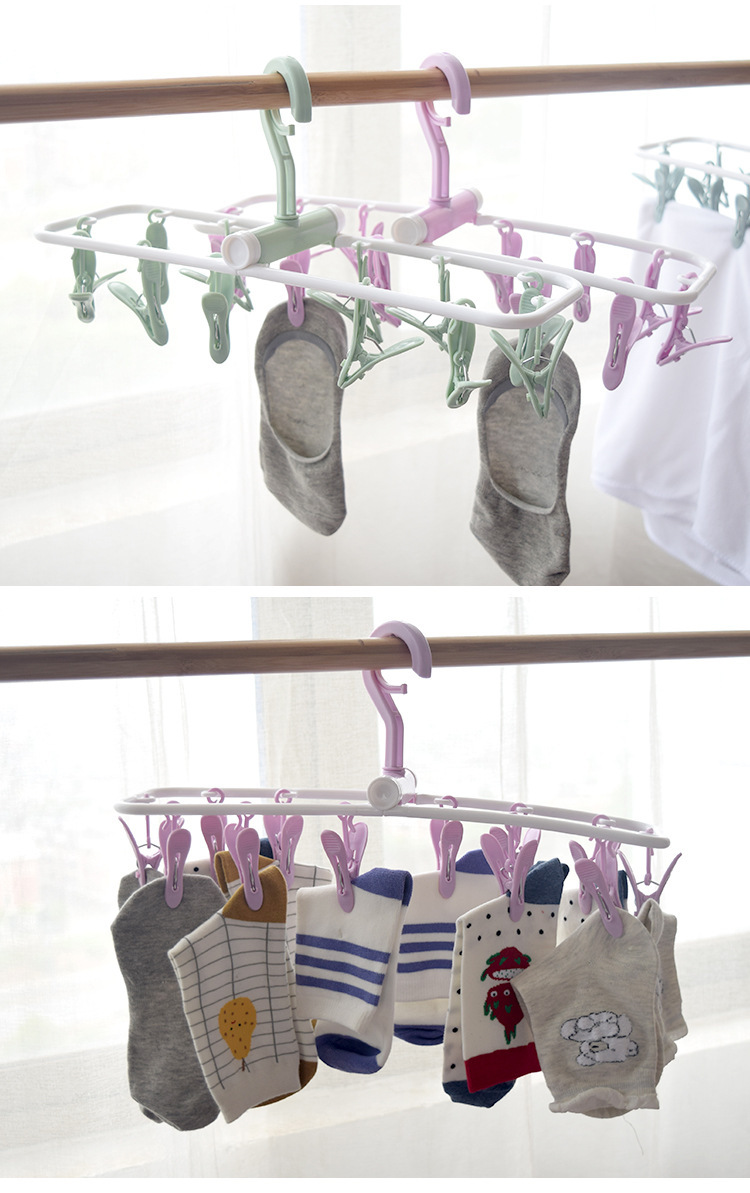 Creative Windproof Plastic Clip 12 Clip Foldable Hanger Underwear Socks' Clip Clothes Hanger Non-Slip Clothes Clip Creative Windproof Plastic Clip 12 Clip Foldable Hanger Underwear Socks' Clip Clothes Hanger Non-Slip Clothes Clip