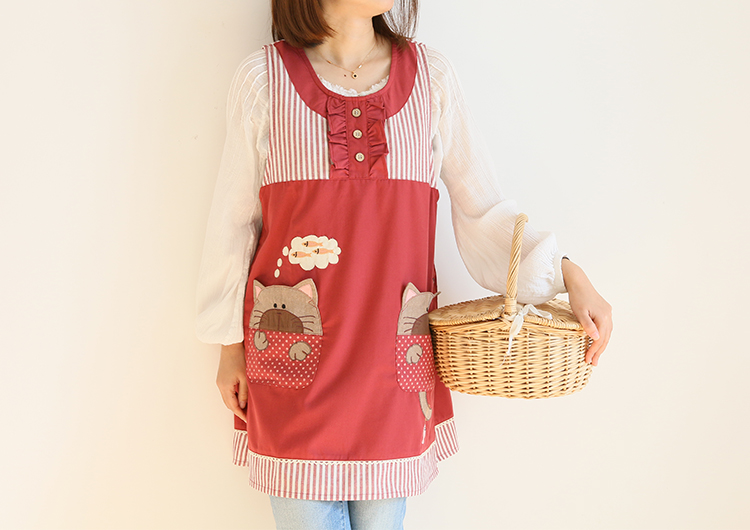 Korean Cartoon Fashion Oil-Proof Bib Overclothes Baking Floral Coffee Shop Painting Work Clothes Sleeveless Apron