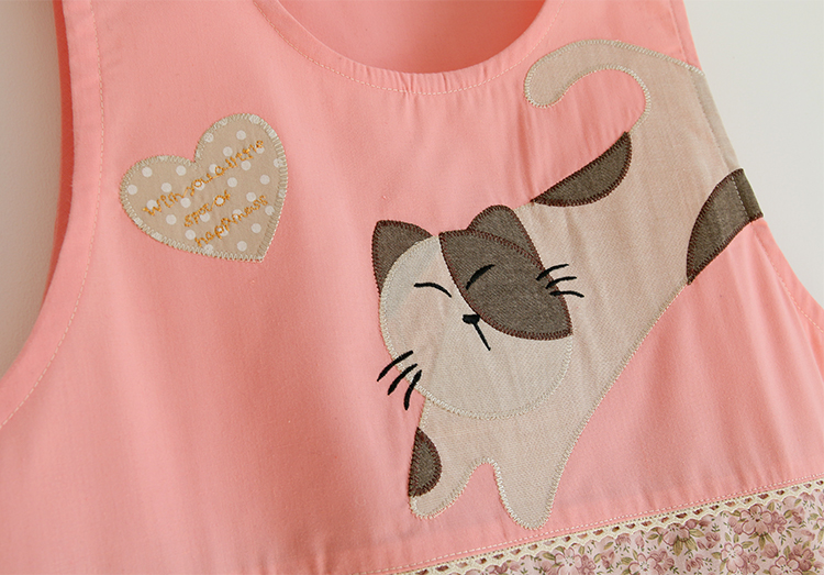 Korean Cartoon Fashion Oil-Proof Bib Overclothes Baking Floral Coffee Shop Painting Work Clothes Sleeveless Apron
