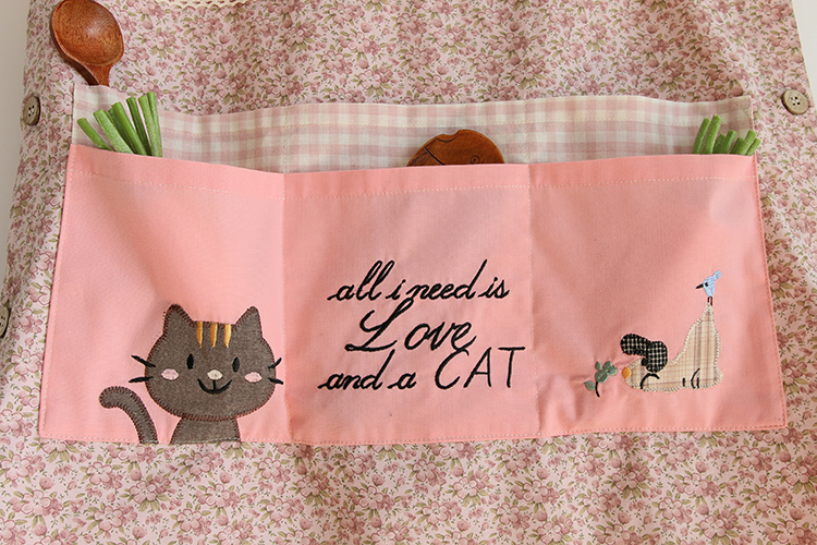 Korean Cartoon Fashion Oil-Proof Bib Overclothes Baking Floral Coffee Shop Painting Work Clothes Sleeveless Apron