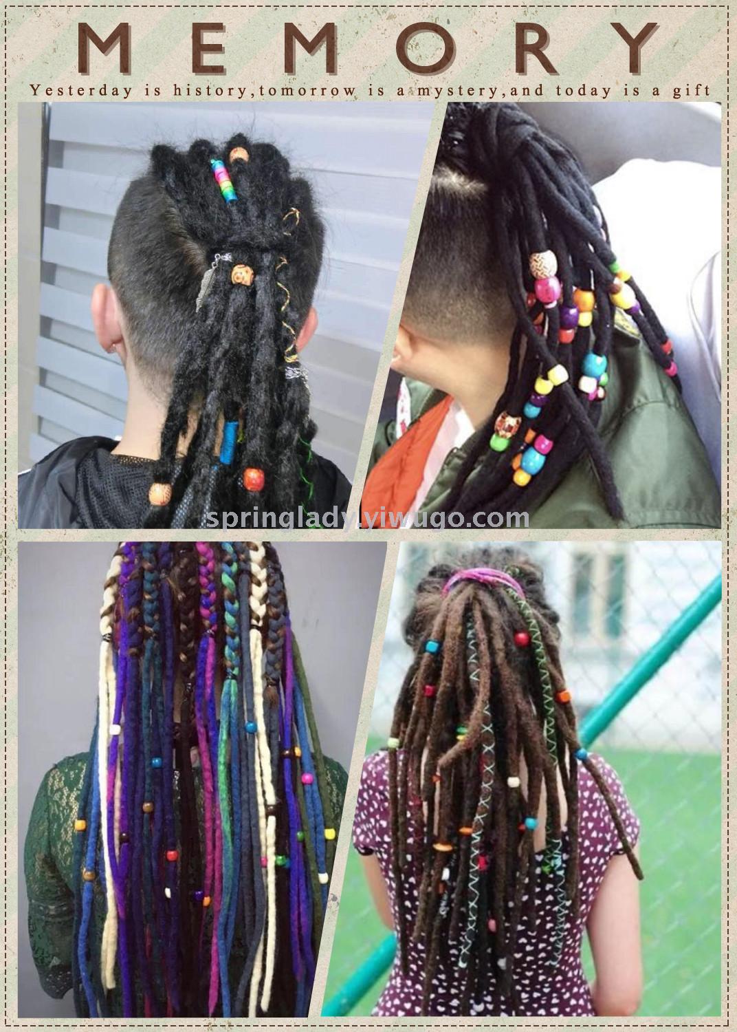 Wig Extension Beads Bag Transparent Mixed Colorful Beads Hair Accessories Hair Accessories Spring Lady Wig Extension Beads Bag Transparent Mixed Colorful Beads Hair Accessories Hair Accessories Spring Lady