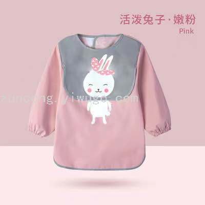 Autumn and Winter Full Waterproof Disposable Overclothes Baby Anti-Dirty Infant Painting Clothes Male and Female Baby Long Sleeve Bib Apron