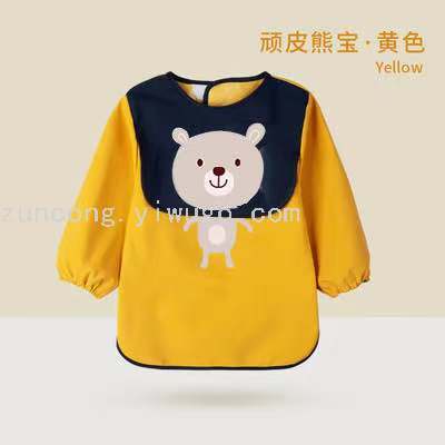 Autumn and Winter Full Waterproof Disposable Overclothes Baby Anti-Dirty Infant Painting Clothes Male and Female Baby Long Sleeve Bib Apron