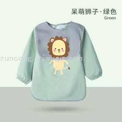 Autumn and Winter Full Waterproof Disposable Overclothes Baby Anti-Dirty Infant Painting Clothes Male and Female Baby Long Sleeve Bib Apron