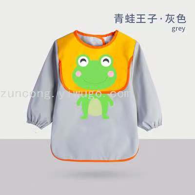 Autumn and Winter Full Waterproof Disposable Overclothes Baby Anti-Dirty Infant Painting Clothes Male and Female Baby Long Sleeve Bib Apron