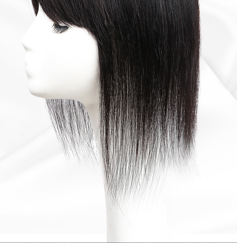 Top Hair Supplementing Piece Cover Gray Hair Wig Set Real Hair Bangs Women's Lightweight One-Piece Wig Hair Extension Pin Hairpiece Top Hair Supplementing Piece Cover Gray Hair Wig Set Real Hair Bangs Women's Lightweight One-Piece Wig Hair Extension Pin Hairpiece