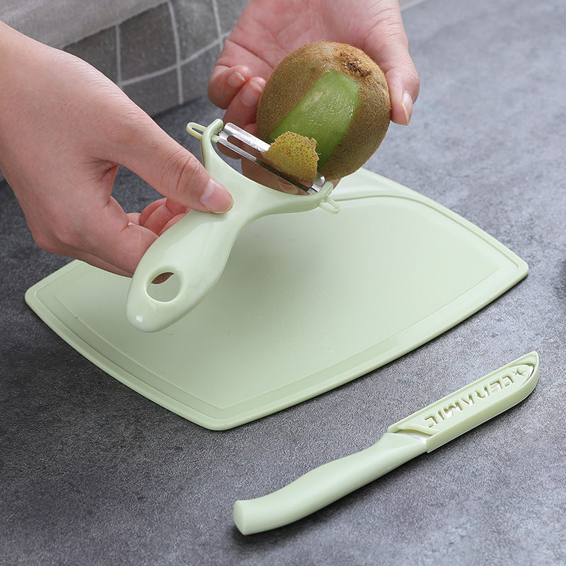 Stainless Steel Kitchen Knives 3Piece Set Fruit Knife Set Candy Color Cutting Board Fruit Knife Paring Knife Stall