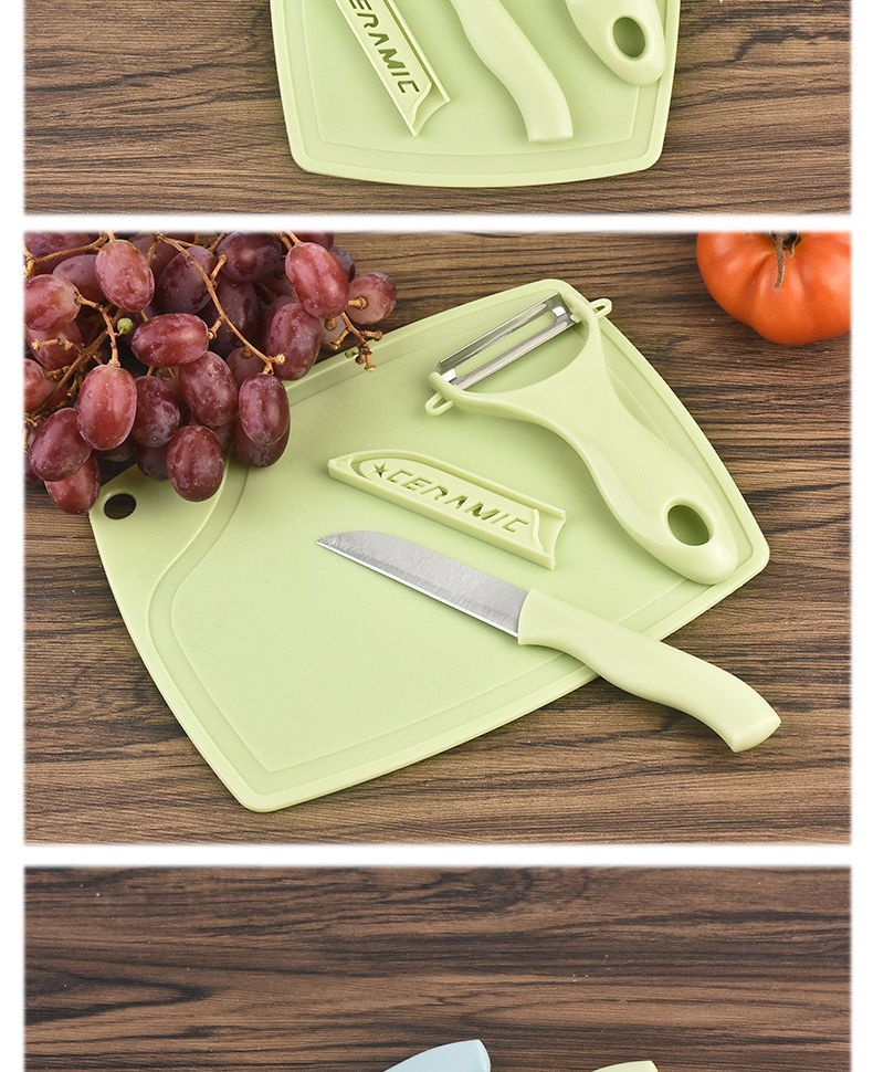 Stainless Steel Kitchen Knives 3Piece Set Fruit Knife Set Candy Color Cutting Board Fruit Knife Paring Knife Stall Stainless Steel Kitchen Knives 3Piece Set Fruit Knife Set Candy Color Cutting Board Fruit Knife Paring Knife Stall