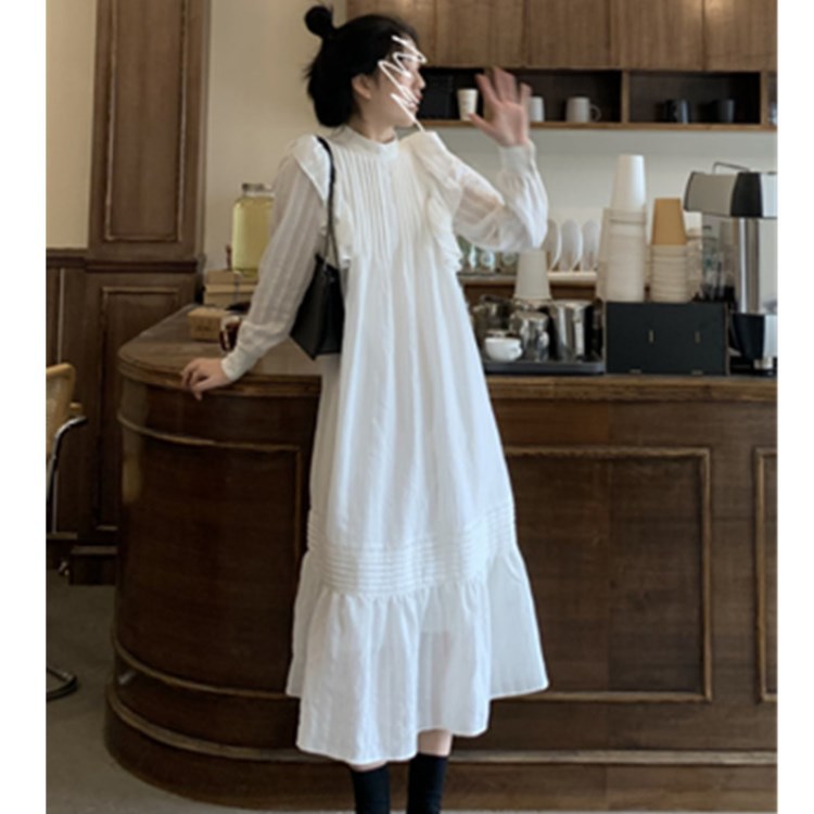 Qingqing Zhang Swan Princess Heavy Industry Retro Stringy Selvedge Dress 2021 Early Spring New Women&#039;s Clothing New Year Ancient Military Uniform