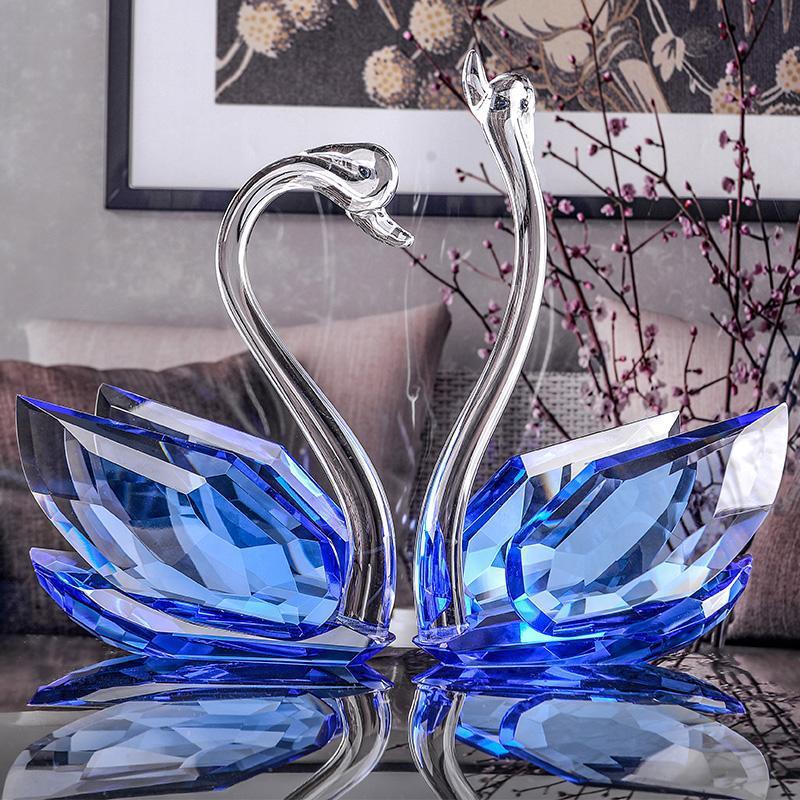 Crystal Swan Hallway Light Luxury Soft Decoration Home Decoration Practical Modern Living Room TV Cabinet Wine Cabinet Partition Decoration