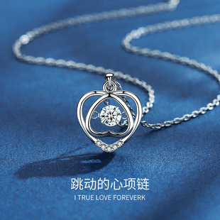 S925 Sterling Silver Necklace Women's All-Match Little Swan Jeweled Pendant Light Luxury Minority Design High-Grade Sweater Chain Autumn and Winter