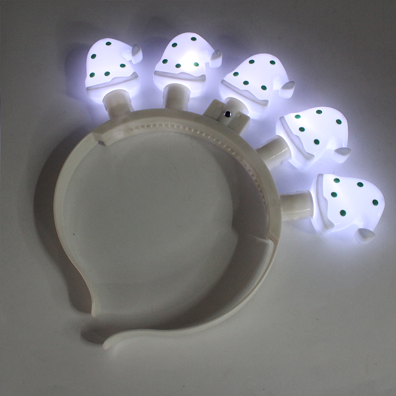 ZD Foreign Trade Popular Style Factory Direct Sales Christmas Luminous Headband Christmas Hat Headband Nightcap Headband