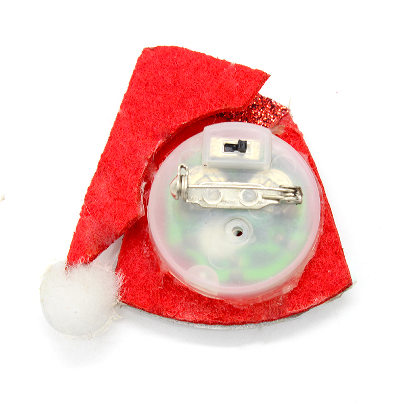 ZD Factory Direct Sales Christmas Hat Earrings LED Light-Emitting Earrings Foreign Trade Popular Style Christmas Decoration