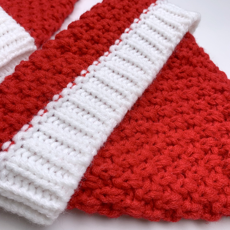 Factory Spot Foreign Trade Cross-Border Autumn and Winter Santa Claus Knitting Woolen Cap Halloween Creative Gifts Christmas Hat