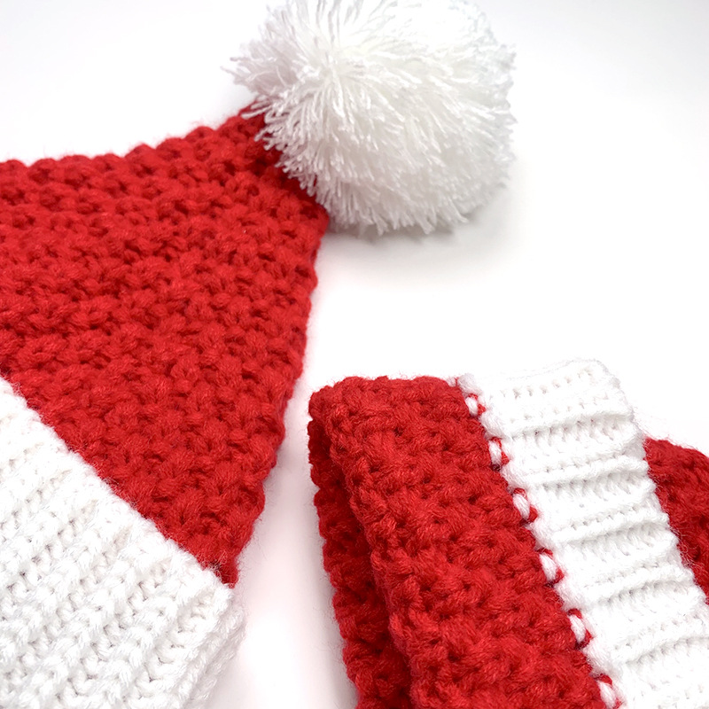 Factory Spot Foreign Trade Cross-Border Autumn and Winter Santa Claus Knitting Woolen Cap Halloween Creative Gifts Christmas Hat