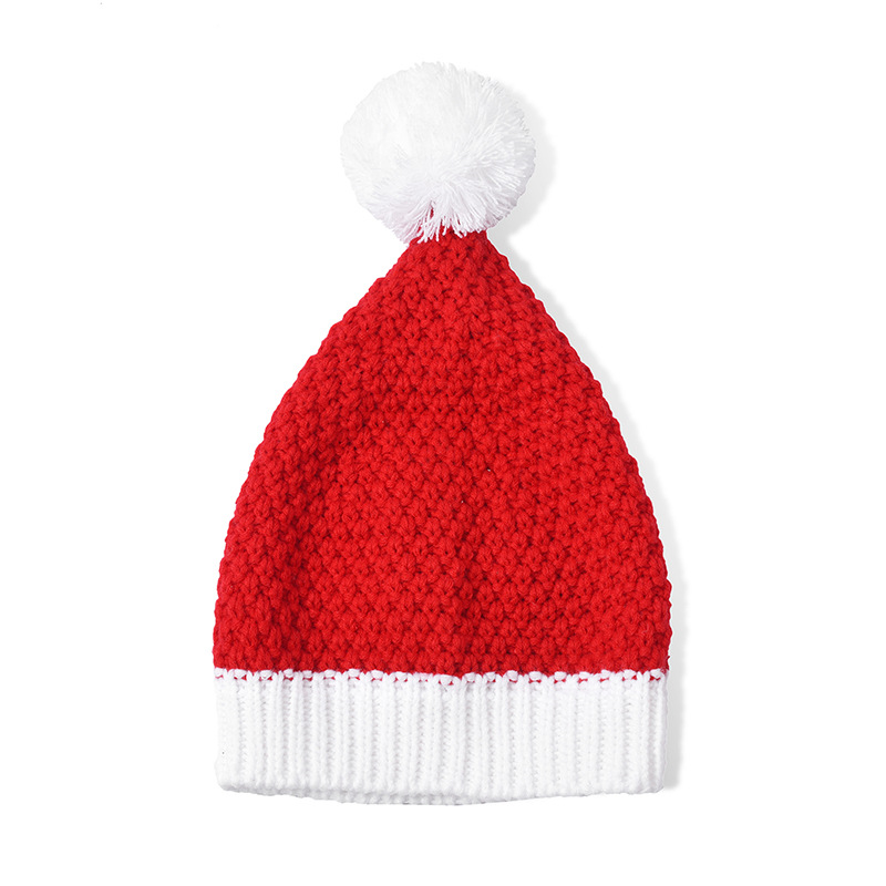 Factory Spot Foreign Trade Cross-Border Autumn and Winter Santa Claus Knitting Woolen Cap Halloween Creative Gifts Christmas Hat